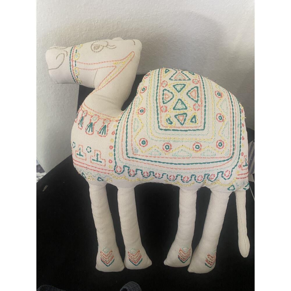Pillowfort Embroidered Camel Pillow Plush 14 X 16